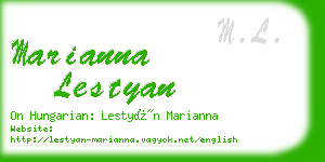 marianna lestyan business card